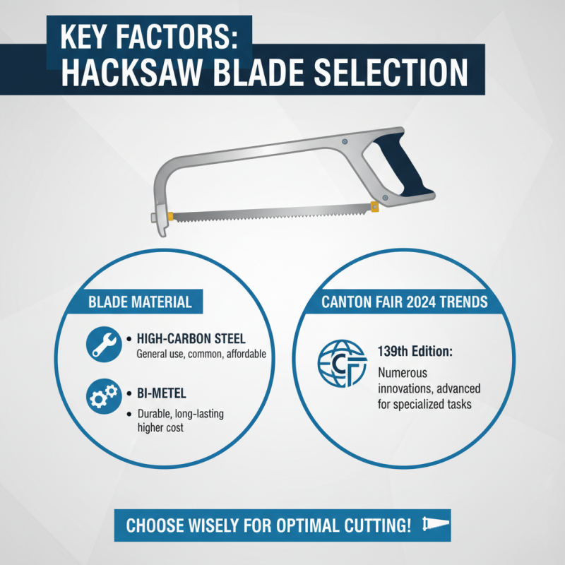 How to Choose Blade of Hacksaw at 139th Canton Fair?